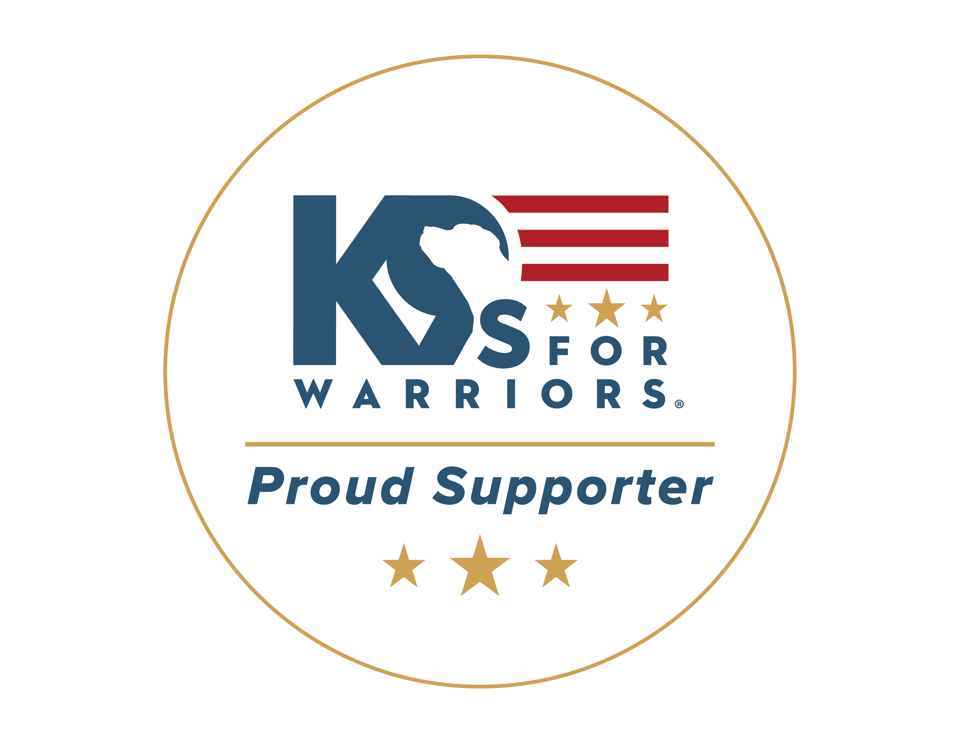 K9s For Warriors Proud Supporter badge
